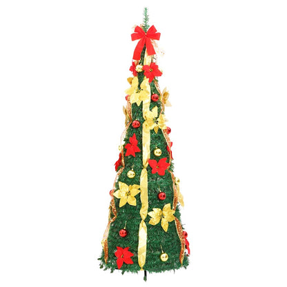 Vidaxl Árbol De Navidad Artificial Desplegable 50 Led Verde 120 Cm_4