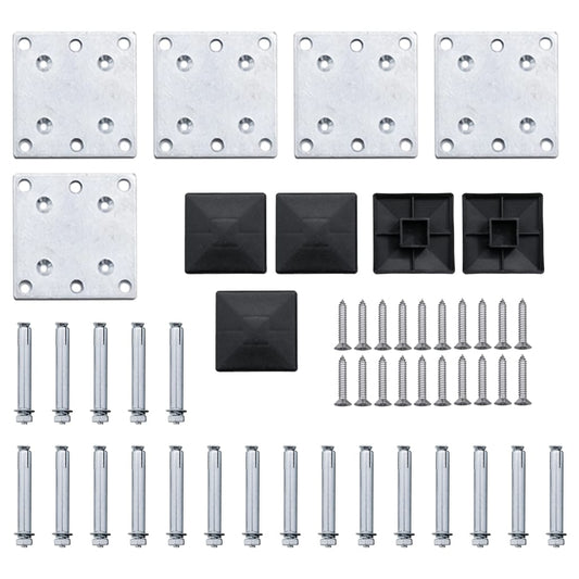 Set De Panel De Valla Wpc Marrón 699x146 Cm / Vetonek_0