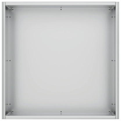 Macetero De Jardín Plateado 35 X 35 X 35 Cm Acero Galvanizado_3