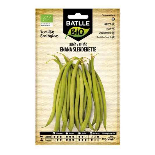 Semillas de Judía Slenderette ecológicas Batlle