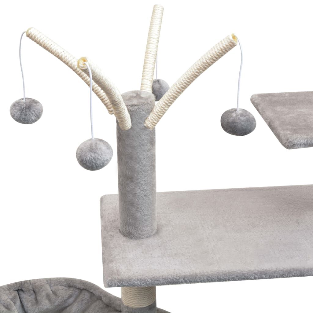 Vidaxl Rascador Para Gatos Con Poste Rascador De Sisal 125 Cm Gris_3
