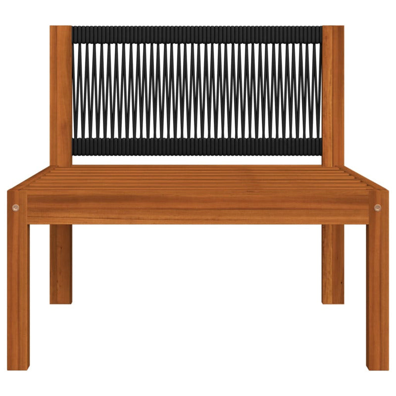 Vidaxl Conjunto De Jardín De 3 Piezas Con Cojines De Madera De Acacia Y Cuerda_5