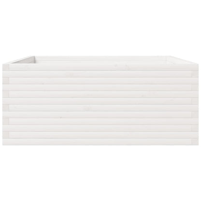 Jardinera Madera Maciza De Pino Blanco 110x110x49,5 Cm_5