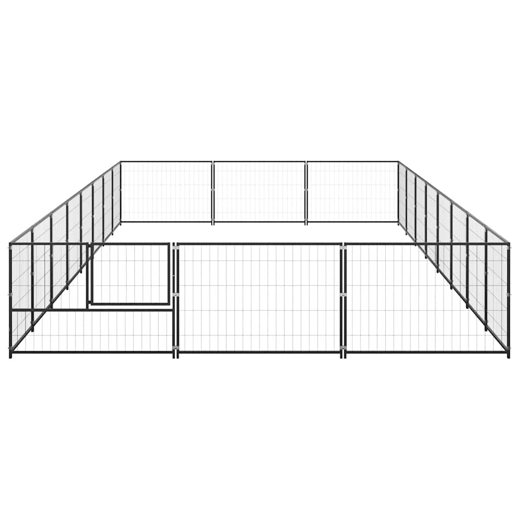 Perrera Acero 24 M² Negra_3