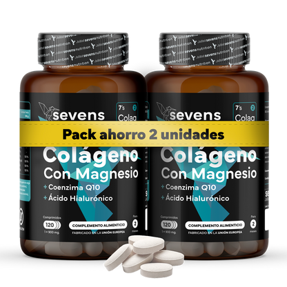 Pack 2x Colágeno Con Magnesio Sevens Nutrition. Piel, Huesos Y Articulaciones._0