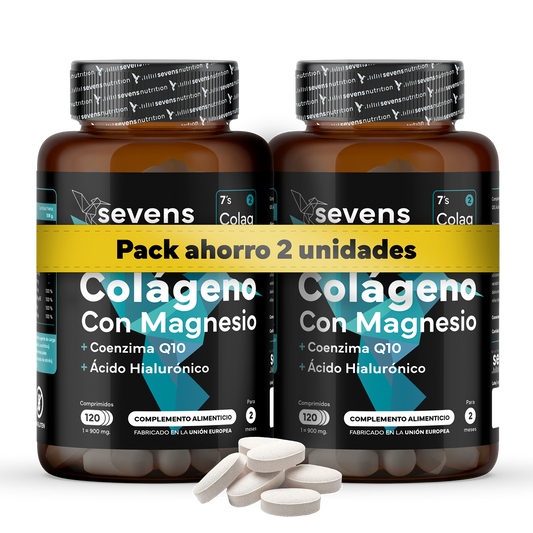 Pack 2x Colágeno Con Magnesio Sevens Nutrition. Piel, Huesos Y Articulaciones._0