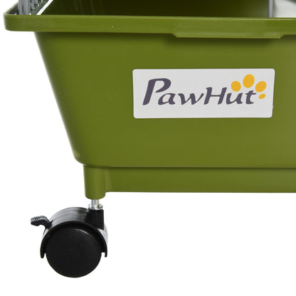 Gaiola Para Pequenos Animais Pawhut Metal, Pp Verde 89x44x43 Cm_3