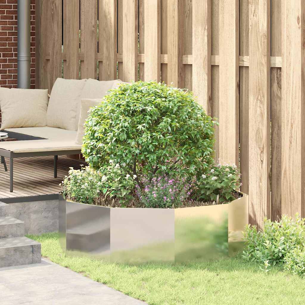 Jardinera Plateado 120 X 120 X 35 Cm Acero Inoxidable_3