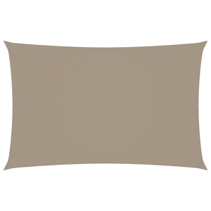 Vidaxl Toldo De Vela Rectangular Tela Oxford Gris Taupe 2x5 M_0