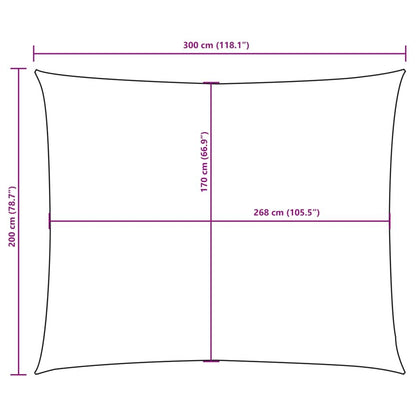 Vidaxl Toldo De Vela Rectangular Tela Oxford Marrón 2x3 M_2