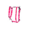 Arnés Para Perro, Modelo Fusion De Rogz, Estampado Huellas Rosas. Talla L (21-40kg)