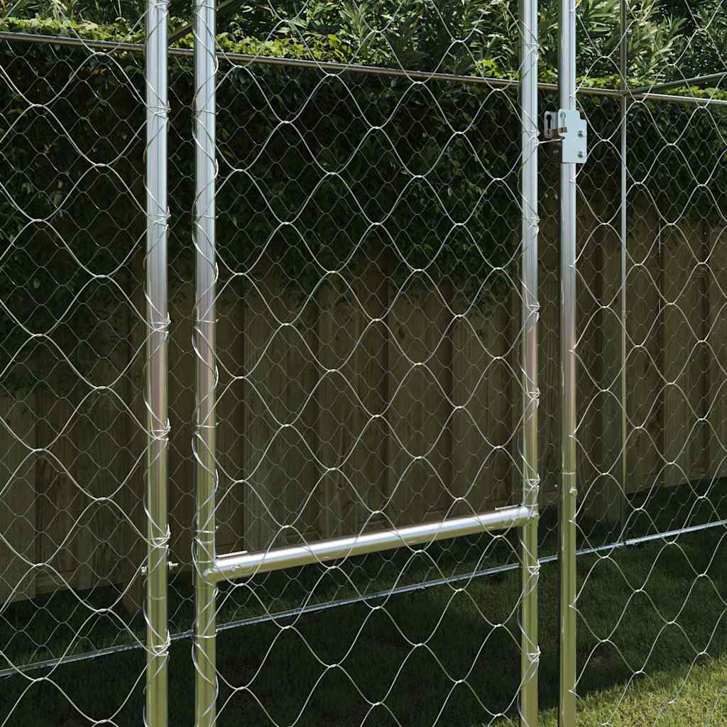 Jaula Para Perro Con Techo Plateado 800 X 200 X 256 Cm_2