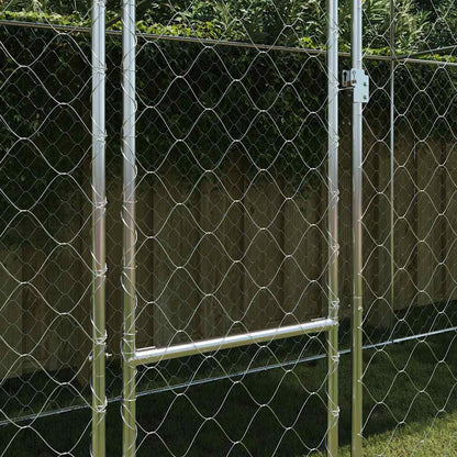 Jaula Para Perro Con Techo Plateado 800 X 200 X 256 Cm_2