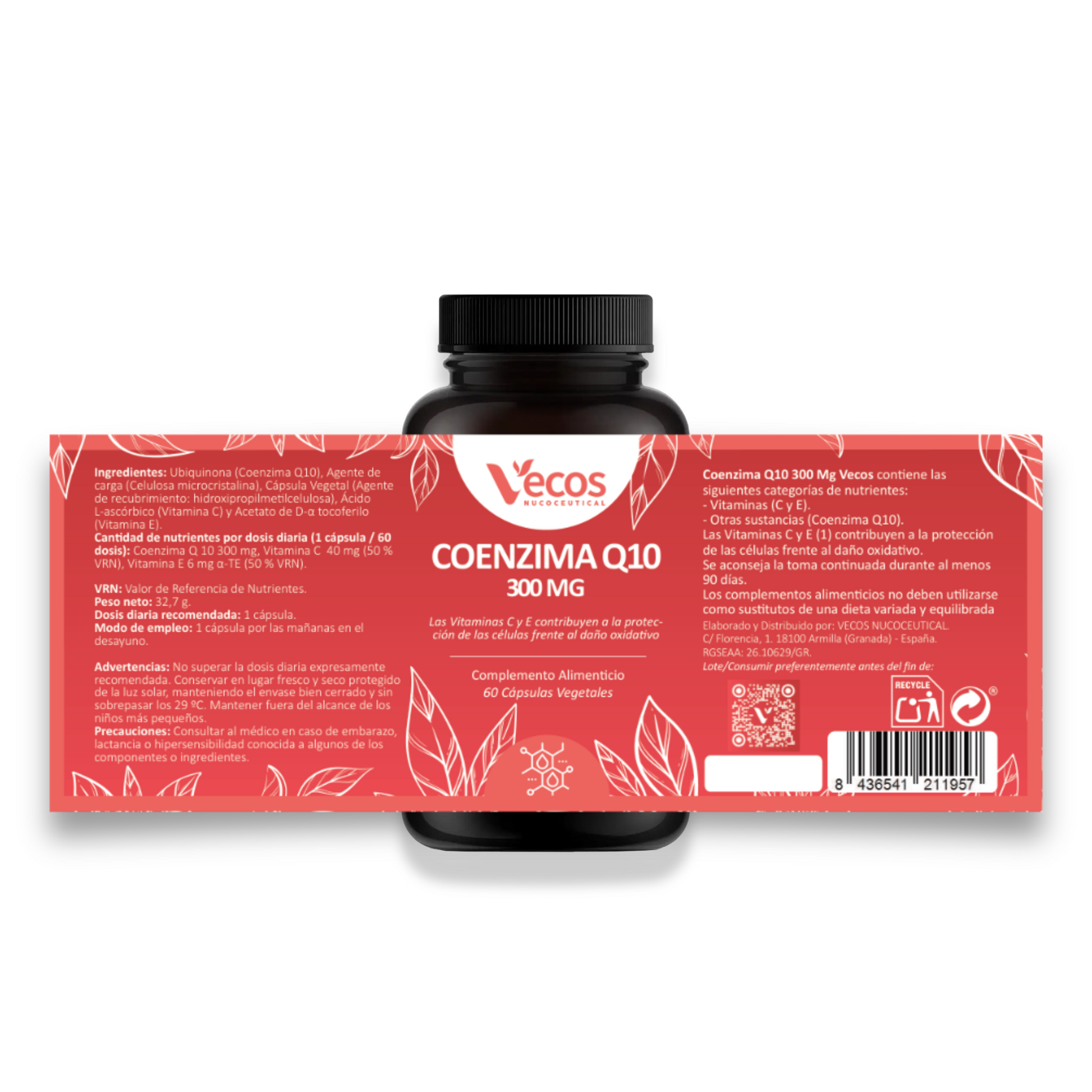 Coenzima Q10 300 Mg Vecos | Rendimiento Físico, Corazon Saludable Y Apoyo Energético_4