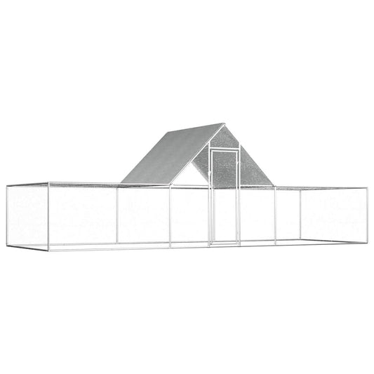 Vidaxl Gallinero Acero Galvanizado 6x2x2 M_0