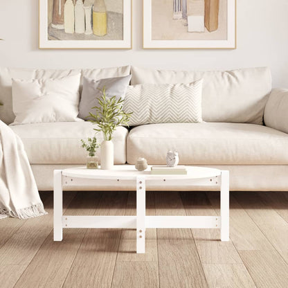 Mesa De Centro De Madera Maciza De Pino Blanco 87x48x35 Cm_1