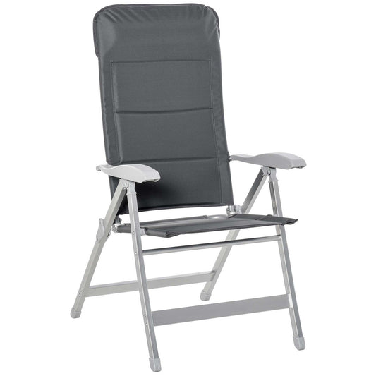 Outsunny Silla De Jardín Plegable Aluminio Con Respaldo Ajustable En 8 Posiciones_0