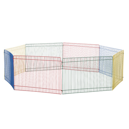 Pawhut Parque Para Cachorros Plegable Con 8 Paneles De Valla Metálica 34x23 Cm_0