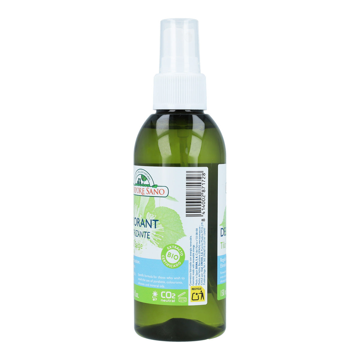 Pack 5x Desodorante tilo y salvia Corpore Sano 150 ml