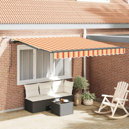 Toldo Retráctil Amarillo Y Naranja 300 X 250 Cm Poliéster_1