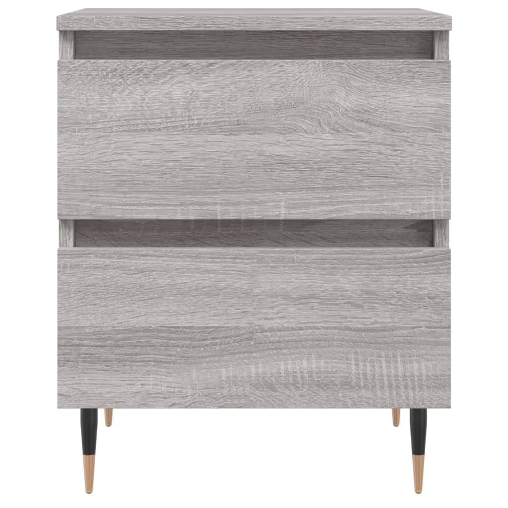 Mesita De Noche Madera De Ingeniería Gris Sonoma 40x35x50 Cm_3