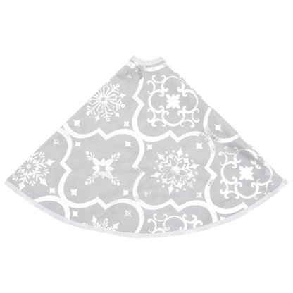 Vidaxl Falda Del Árbol De Navidad De Lujo Y Calcetín Tela Blanco 150cm_4