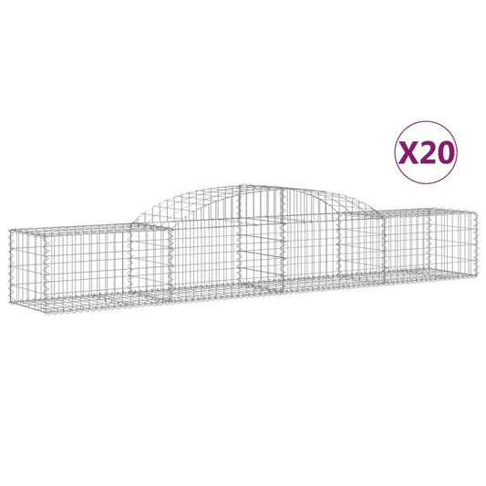 Cestas De Gaviones 20 Uds Forma De Arco Hierro 300x50x40/60 Cm_0