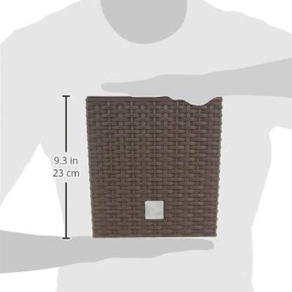 Maceta Rato 10 Litros Con Cubilete Para Plantar En Color Ocre Oscuro 22,3 X 22,3 X 22,8 Cm.