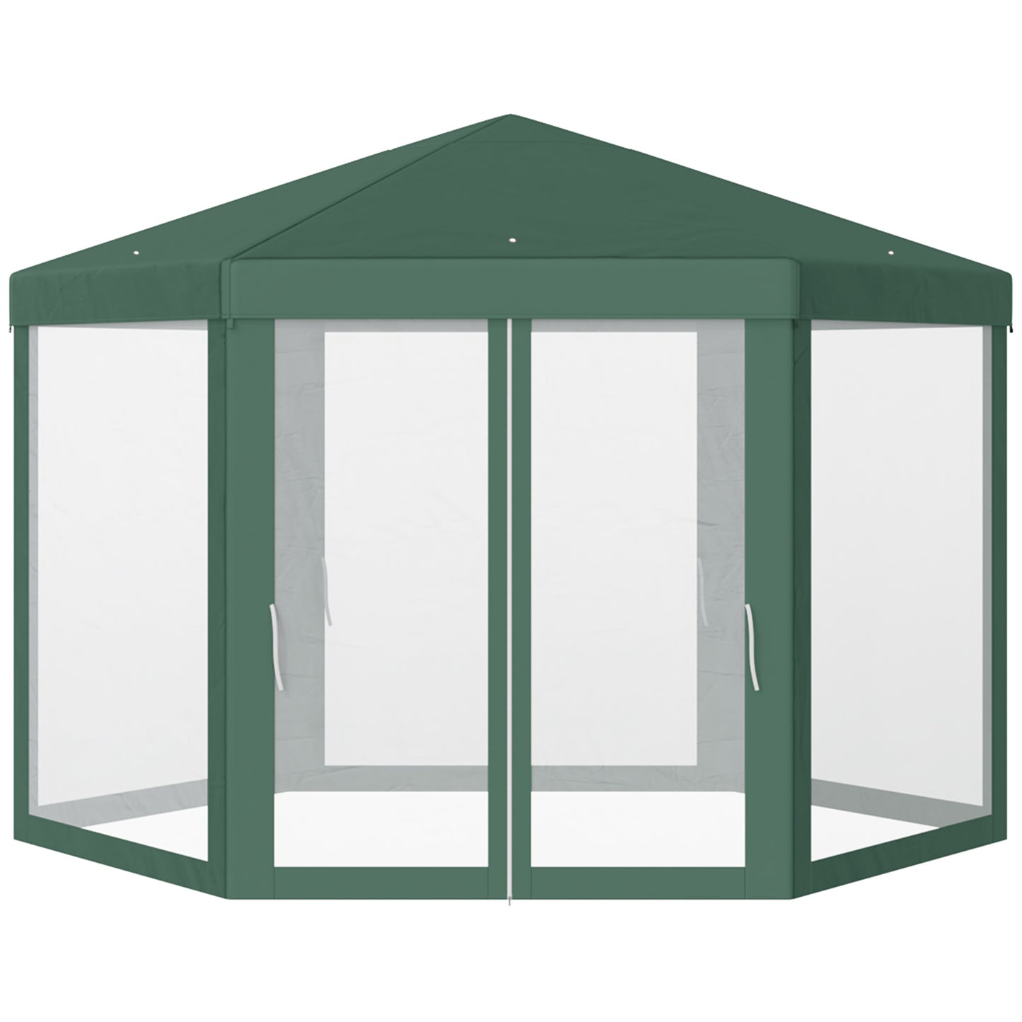 Outsunny Carpa Jardín Cenador Hexágonal Pabellón Gazebo Con Mosquitera 3 Color_0
