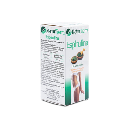 Spirulina, 80 comprimidos. NaturTierra