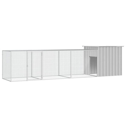Vidaxl Gallinero De Acero Galvanizado Gris 400x91x100 Cm_0