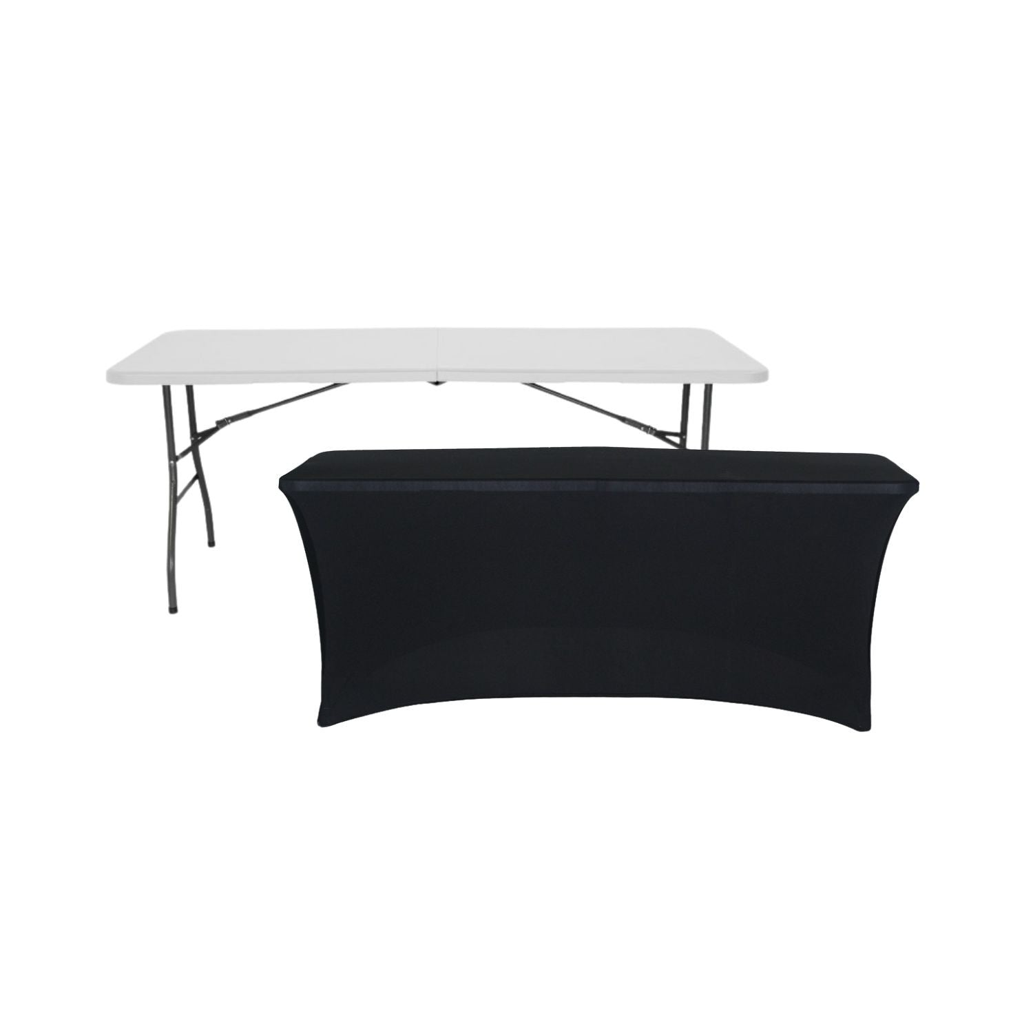 Mesa Plegable 240cm Blanca + Funda Catering 7house_0