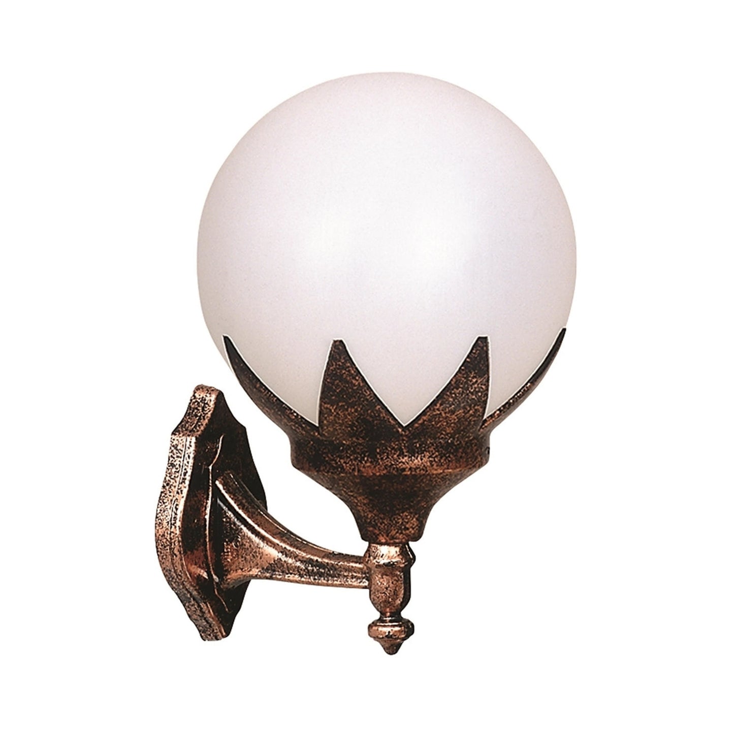 Aplique De Pared Para Exterior, Abs , Marrón, 29x25x38, Casquillo E 27 Max 60 W_0