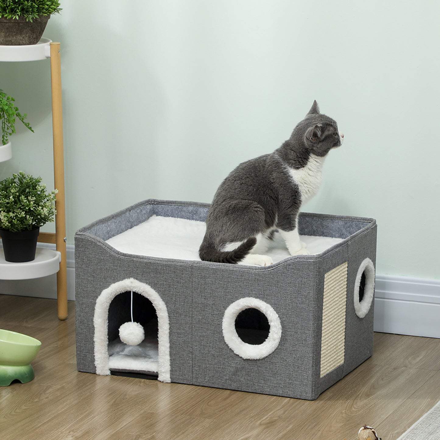 Pawhut Casa Para Gatos Plegable_1