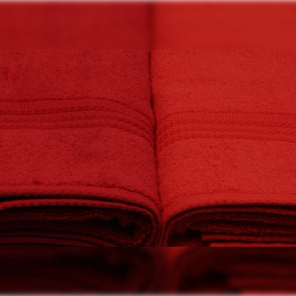 Juego De Toallas De Baño (4 Piezas) Naranja Pálida, Naranja, Rojo Y Fucsia_2
