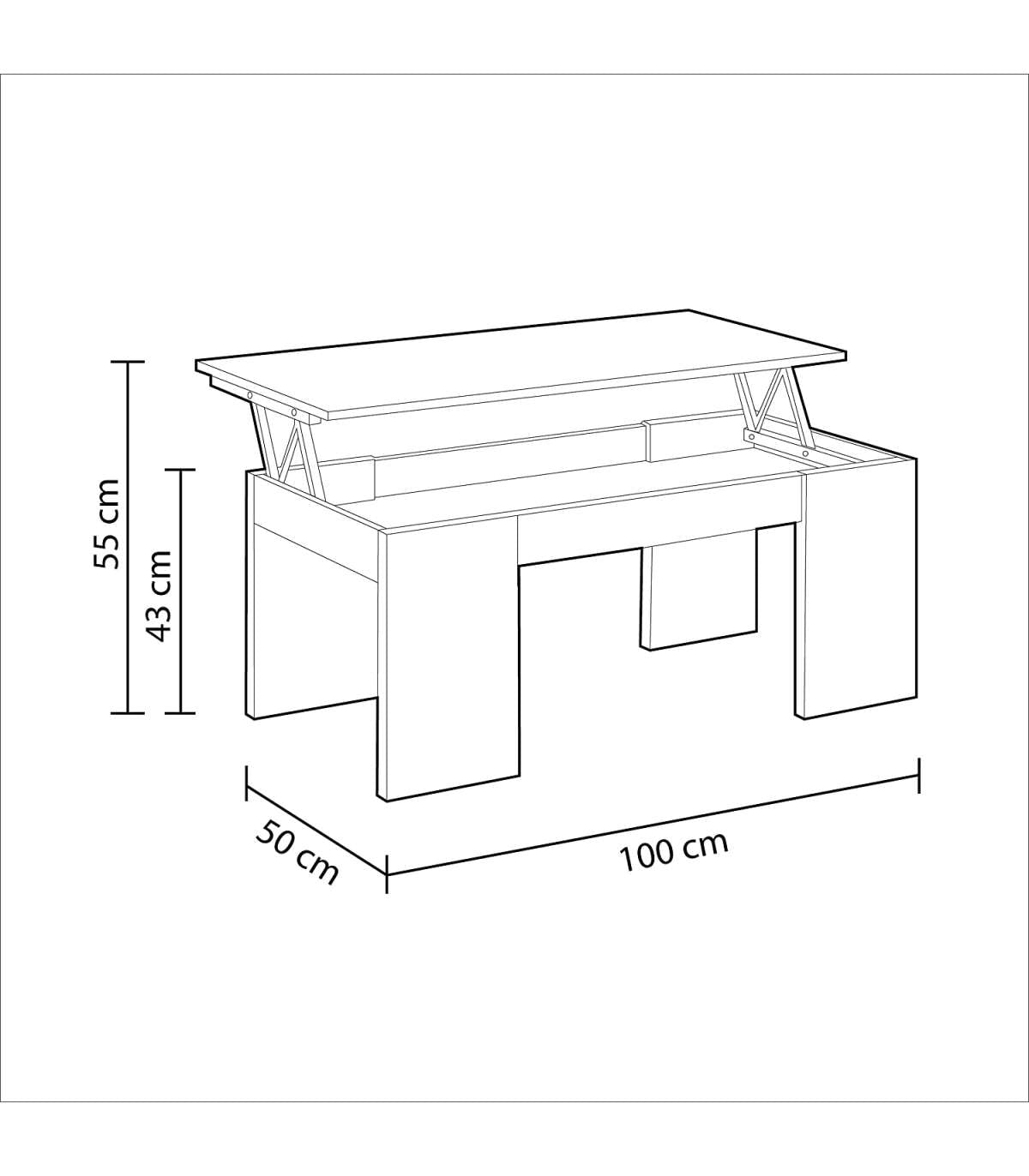 Mesa Centro Elevable Lijar En Gris Ceniza 43-55 Cm(alto)100 Cm(ancho)50 Cm(largo)_4