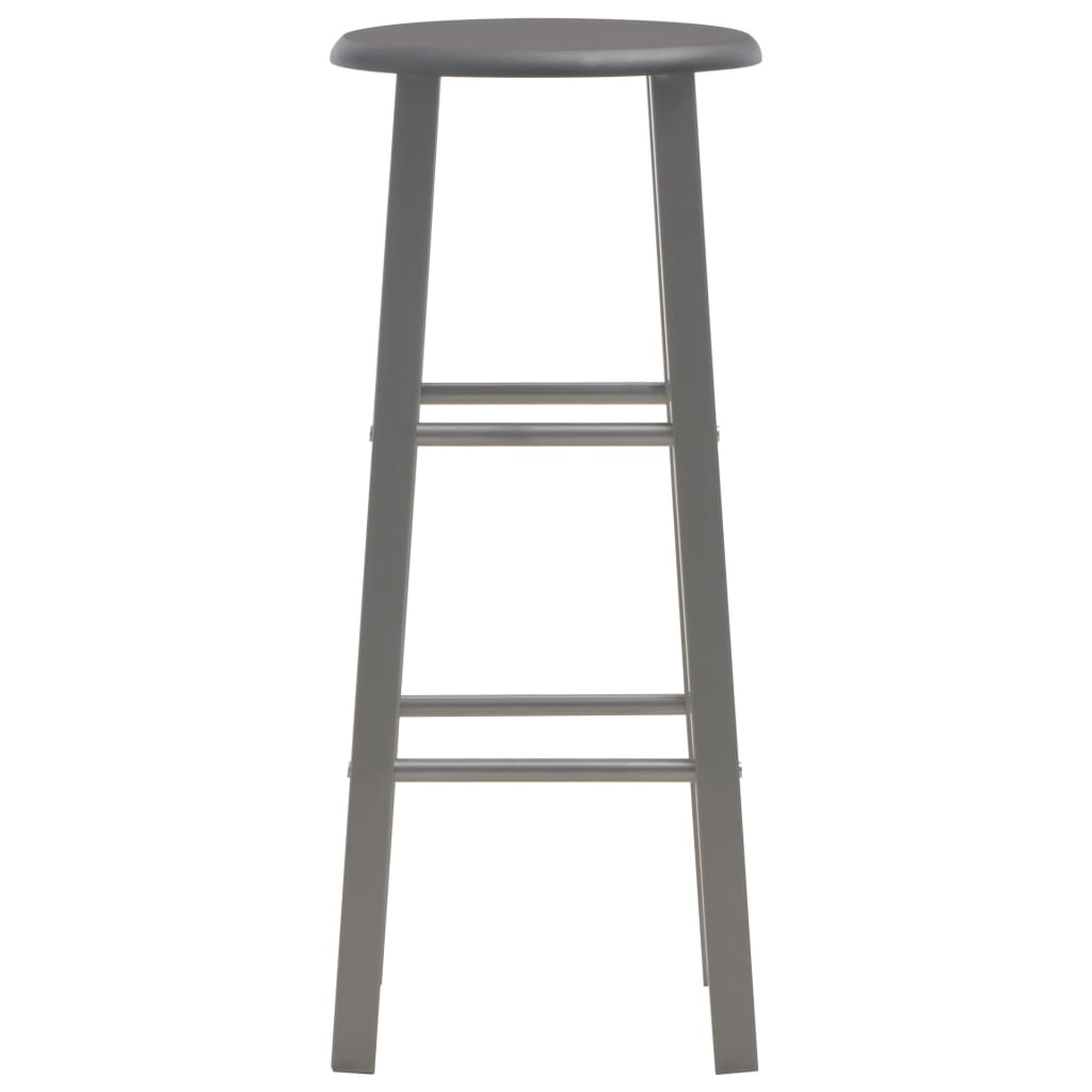 Taburetes De Cocina 2 Unidades Mdf Gris Antracita_1