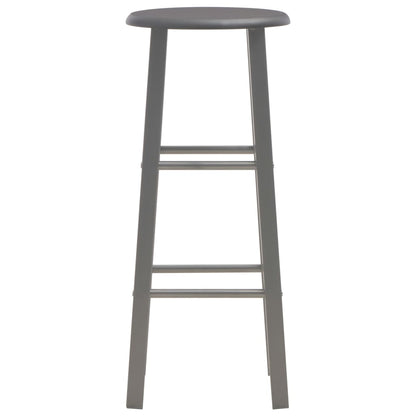 Taburetes De Cocina 2 Unidades Mdf Gris Antracita_1