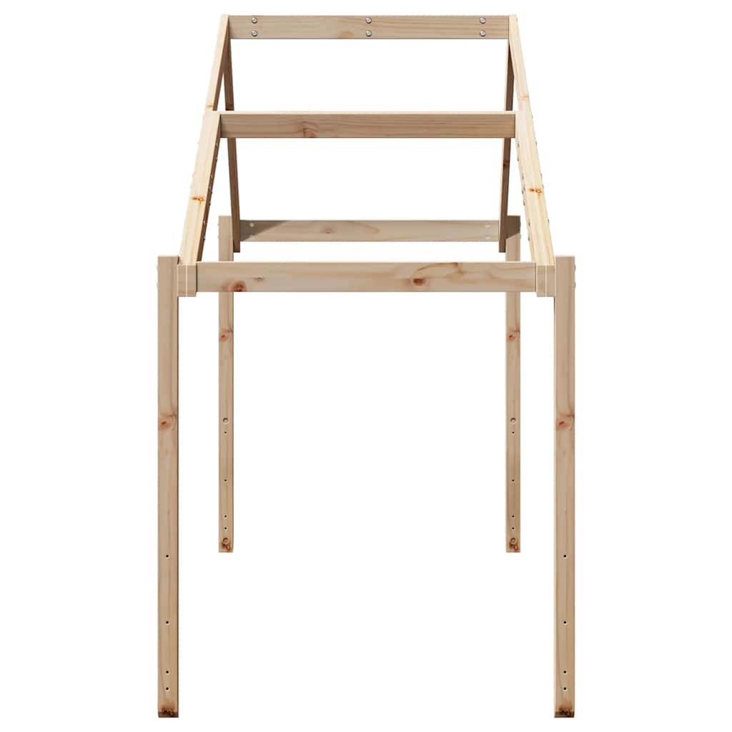 Techo De Cama Infantil Madera Maciza Pino 203x95,5x142 Cm_4