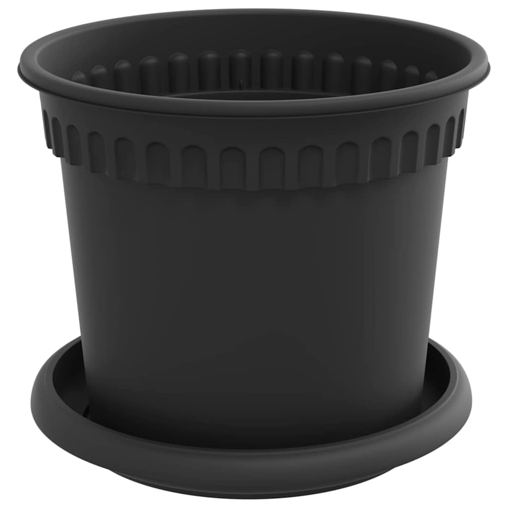 Macetas 6 Uds. Negro Plástico_4