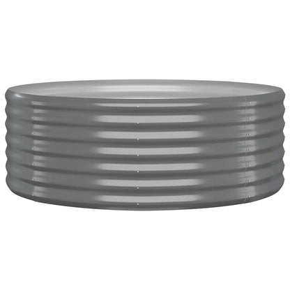 Jardinera Arriate Acero Galvanizado Gris 100x100x36 Cm_0