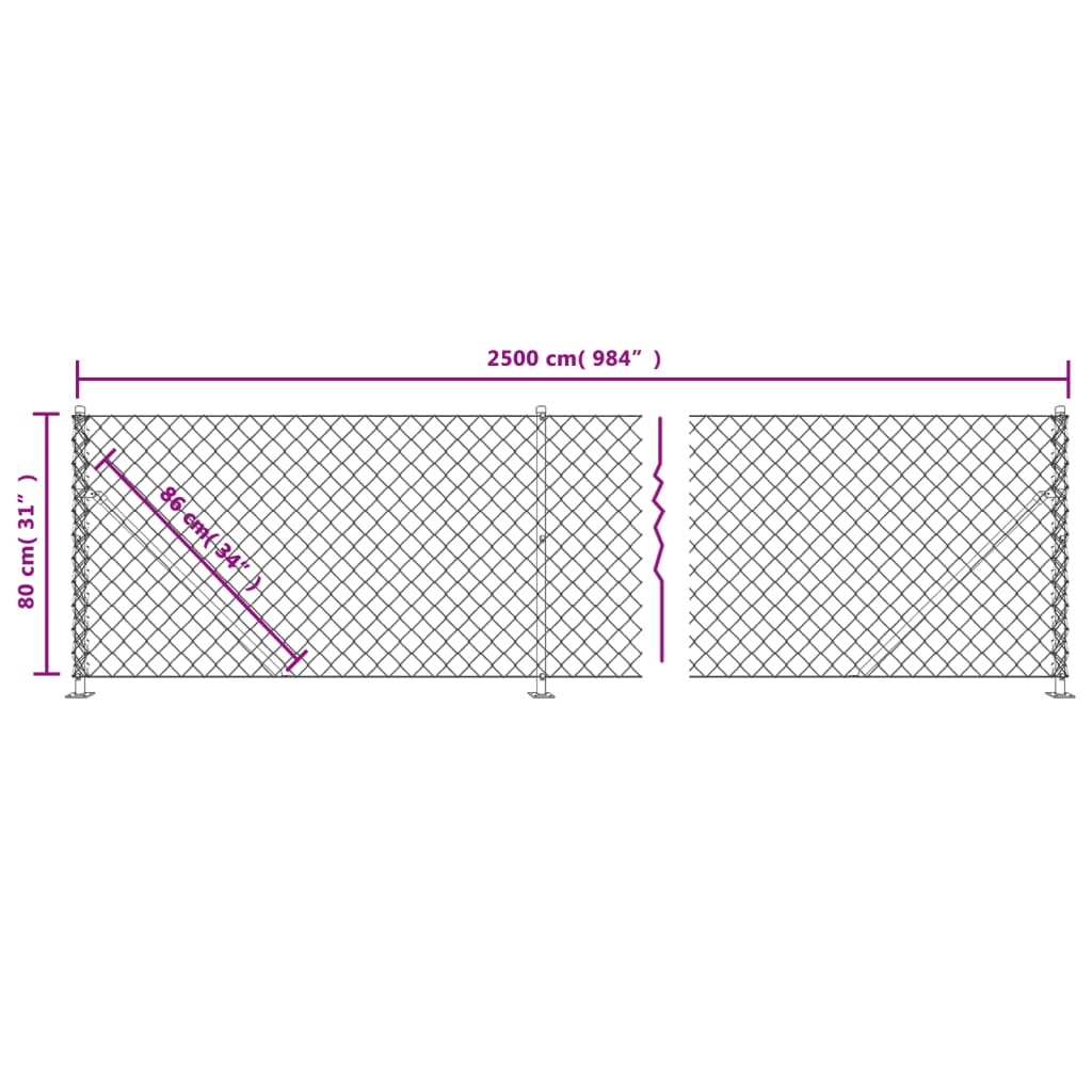 Cerca De Alambre Con Brida Gris Antracita 0,8x25 M / Vetonek_4