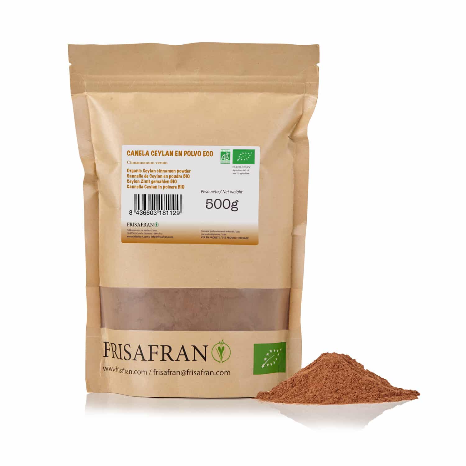 Canela Ceylan En Polvo Ecológica | Calidad | Frisafran 1 Kg_1