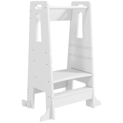 Aiyaplay Torre De Aprendizaje Con Pedal Altura Ajustable 45x47,5x91 Cm Blanco_0