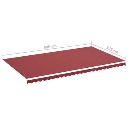 Tela De Repuesto Para Toldo Rojo Burdeos 6x3,5 M Poliéster_5