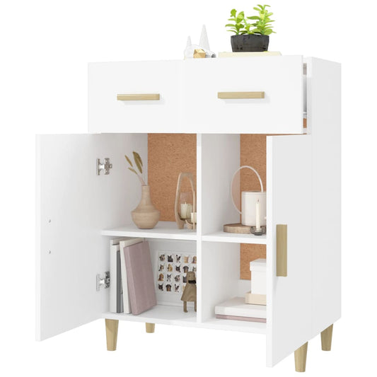 Aparador De Madera Contrachapada Blanco 69,5x34x89 Cm / Vetonek_0