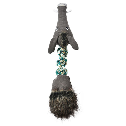 Juguete De Peluche Y Cuerda Anudada Para Perro Wuapu, Diseño Jabalí De 56cm_0