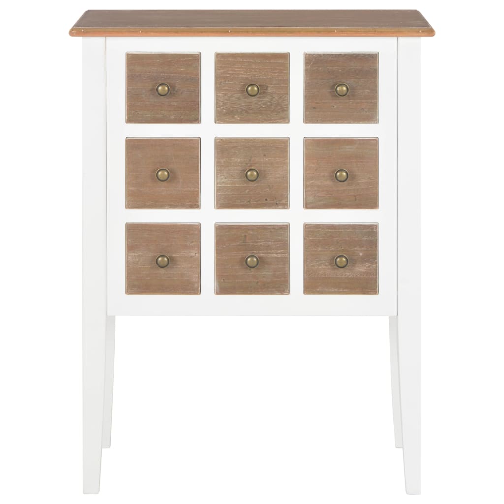 Aparador De Madera Maciza Blanco 54x30x80 Cm_2