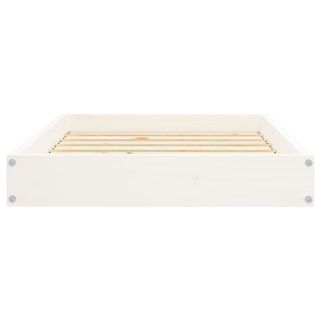 Vidaxl Cama Para Perros Madera Maciza De Pino Blanco 71,5x54x9 Cm_3
