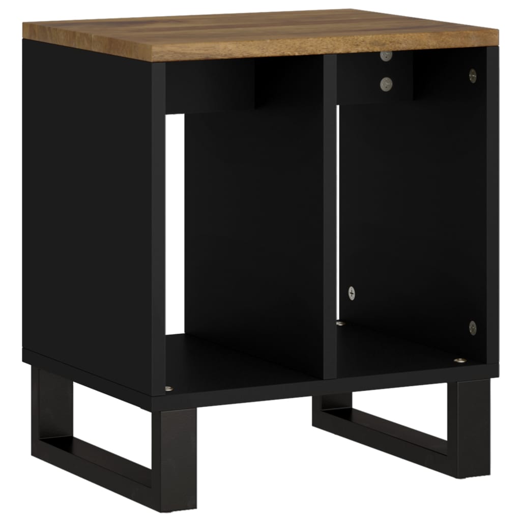 Mesa Auxiliar Madera Maciza Mango Y Tecnológica 40x31x46 Cm_3